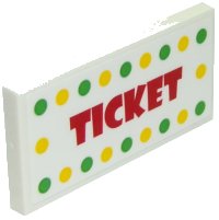 LEGO part Tile 2 x 4 with 'TICKET' Pattern (Sticker) - Set 10261 87079pb0487