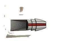 LEGO part Technic, Panel Fairing # 1 Small Smooth Short, Side A with Turbine with Red Stripe Pattern (Sticker) - Set 42076 87080pb061