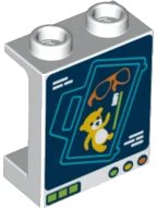 LEGO part Panel 1 x 2 x 2 with Side Supports - Hollow Studs with X-Ray Baggage Scanner and Luggage Contents Pattern 87552pb105