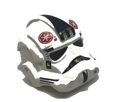 LEGO onderdeel Minifigure, Headgear Helmet SW Stormtrooper Type 2, AT-AT Driver Red Imperial Logo Pattern (87556pb01)