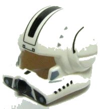 LEGO part Minifigure, Headgear Helmet SW Clone Pilot with Open Visor and Black Markings Pattern 87557pb01