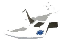 LEGO part Aircraft Fuselage Forward Top Curved 6 x 10 x 4 with 3 Window Panes with EMT Star of Life Pattern on Both Sides (Stickers) - Set 4429 87613pb008