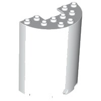 LEGO part Cylinder Half 3 x 6 x 6 with 1 x 2 Cutout (87926)
