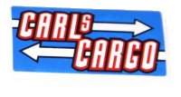 LEGO part Slope, Curved 2 x 4 x 2/3 with Bottom Tubes with 'CARLS CARGO' and White Arrows Pattern (Sticker) - Set 8198 88930pb018
