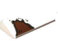 LEGO part Slope, Curved 2 x 4 x 2/3 with Bottom Tubes with Rust on Left Pattern (Sticker) - Set 10274 88930pb133