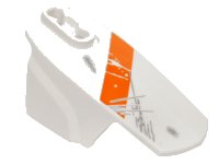 LEGO part Hero Factory Armor with Ball Joint Socket - Size 6 with Orange Diagonal Stripe and Scratches Pattern (Clone Commander Cody) 90638pb05