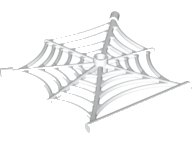 LEGO part Spider Web Flat with Hollow Stud, Bar Ends, and Bar 90981