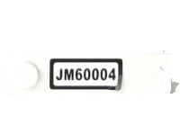 LEGO part Plate, Modified 1 x 4 with 2 Studs without Groove with 'JM60004' Pattern (Sticker) - Set 60004 92593pb012