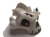 LEGO onderdeel Minifigure, Head, Modified Skull, Jaw Upper with Red Eyes and Forehead Nails Pattern 93068pb01