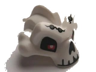 LEGO onderdeel Minifigure, Head, Modified Skull, Jaw Upper with Red Eyes and Forehead Nails Pattern (93068pb01)