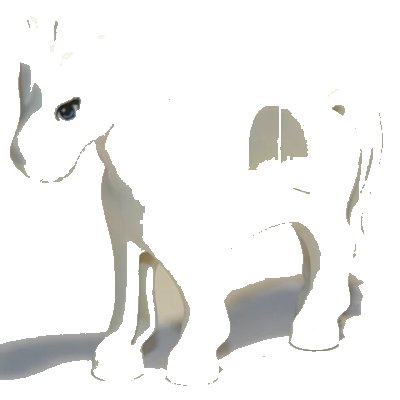 LEGO onderdeel Horse with 2 x 2 Cutout with Bright Light Blue Eyes and 3 Black Eyelashes Pattern (93083c01pb02)