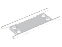 LEGO part Minifigure, Utensil Stretcher without Bottom Hinges 93140