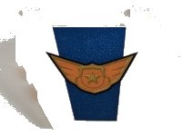 LEGO onderdeel Wedge 4 x 4 Taper with Stud Notches with Sky Police Logo Pattern 93348pb006