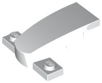 LEGO part Wedge 4 x 2 x 1 1/3 with 1 x 4 Base 93589