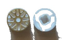 LEGO part Wheel 11mm D. x 6mm with 8 'Y' Spokes with Gold Outline Pattern 93595pb01