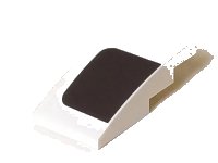 LEGO onderdeel Slope, Curved 4 x 2 with Black Rectangle Curved Outer Edges Pattern Model Left Side (Sticker) - Set 75895 93606pb110L