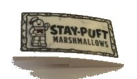 LEGO part Slope, Curved 4 x 2 with Stay-Puft Marshmallows Pattern (Sticker) - Set 10274 93606pb119