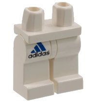 LEGO onderdeel Hips and Legs with Black and Blue Adidas Logo Pattern 970c00pb0020