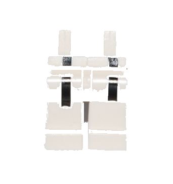 LEGO onderdeel Hips and Legs with Martial Arts Black Belt Pattern (970c00pb0066)