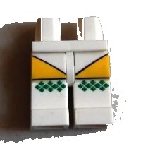 LEGO part Hips and Legs with Socks and Green Garters Pattern 970c00pb0151