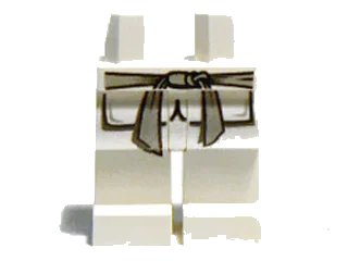 LEGO onderdeel Hips and Legs with Sash and Shirt Edge Pattern (970c00pb0186)