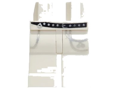 LEGO onderdeel Hips and Legs with Black Belt with Stars and Silver Chains Pattern (970c00pb0246)