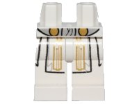 LEGO part Hips and Legs with SW Jedi Robe with Gold Markings Pattern 970c00pb0255