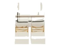 LEGO part Hips and Legs with SW White Leggings, Puttees Loose, Thin Wrap Pattern 970c00pb0325