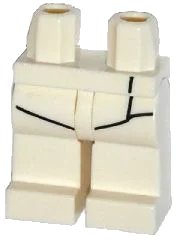 LEGO part Hips and Legs with Black Fencing Plastron Outline Pattern 970c00pb0358