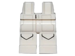 LEGO onderdeel Hips and Legs with SW Pockets and Gray Lines Pattern (AT-DP Pilot) (970c00pb0374)