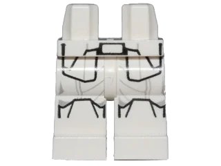 LEGO onderdeel Hips and Legs with SW First Order Snowtrooper Armor Pattern (970c00pb0463)
