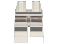 LEGO part Hips and Legs with Dark Bluish Gray Prison Stripes Pattern 970c00pb0466