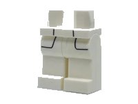 LEGO part Hips and Legs with Black Coattail Outlines Pattern 970c00pb0670