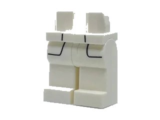 LEGO onderdeel Hips and Legs with Black Coattail Outlines Pattern (970c00pb0670)