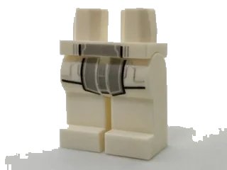 LEGO onderdeel Hips and Legs with Silver Circuitry and Light Bluish Gray Sash in Middle Pattern (970c00pb0677)