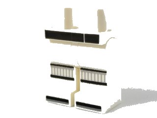 LEGO onderdeel Hips and Legs with Black Belt, Silver and Black Knee Pads and Toes Pattern (970c00pb0710)
