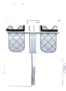 LEGO onderdeel Hips and Legs with Checkered Silver Coattails Pattern (970c00pb0727)