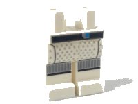 LEGO onderdeel Hips and Legs with Black Belt, Gray Triangle Dots, Silver Vertical Lines on Knees Pattern 970c00pb0773