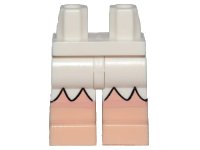 LEGO part Hips and Legs with Light Nougat Bare Legs and Zigzag Outline Pattern 1 970c00pb0940