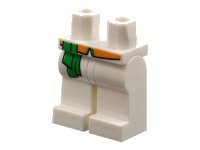 LEGO part Hips and Legs with Green Sash and Orange Belt Pattern 970c00pb0967