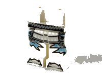 LEGO part Hips and Legs with Silver Belt, Trim, Toes and Medium Azure Icicles Pattern 970c00pb0988