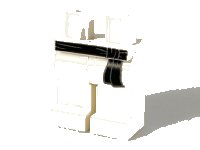 LEGO part Hips and Legs with Black Sash Tied on the Right Pattern 970c00pb1013