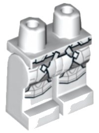 LEGO part Hips and Legs with SW Hoth Scout Trooper Straps, Boxes, and Knee Pads, Light Bluish Gray Lines Pattern 970c00pb1320