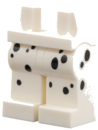 LEGO part Hips and Legs with Black Spots Pattern 970c00pb1856