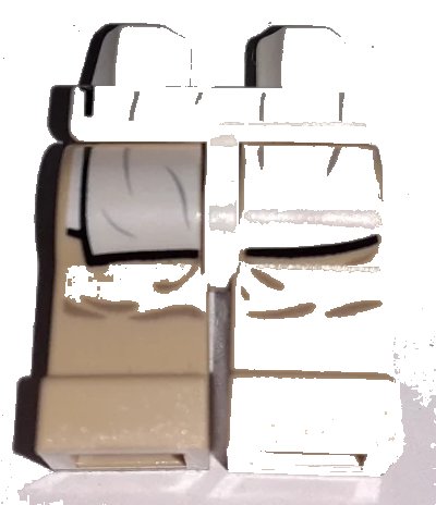 LEGO onderdeel Hips and Tan Legs with SW White Leggings Pattern (970c02pb06)