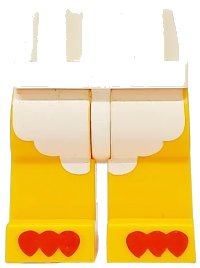 LEGO onderdeel Hips and Bright Light Orange Legs with White Feathers and Red Claws Pattern 970c110pb01