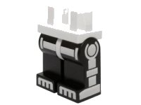 LEGO part Hips and Black Legs with White Minifigure Skeleton Pattern 970c11pb25