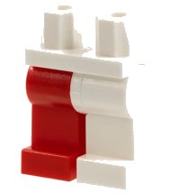 LEGO onderdeel Hips and 1 White Left Leg, 1 Red Right Leg 970d10