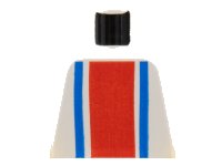 LEGO part Torso Vertical Striped Red/Blue Pattern 973p01
