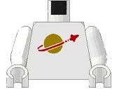 LEGO onderdeel Torso Space Classic Moon Pattern / White Arms / White Hands (973p90c05)